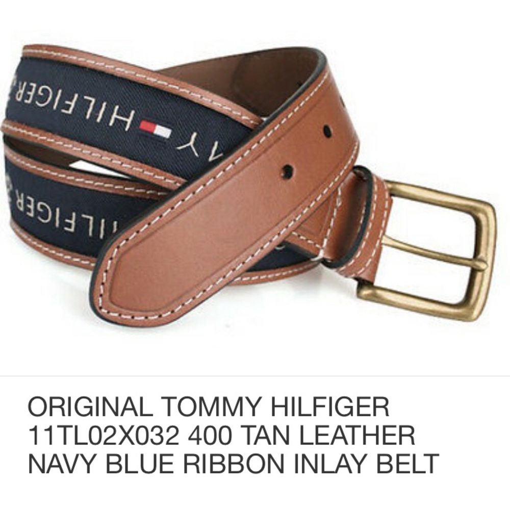 Men’s Tommy Hilfiger Brown Inlay Belt